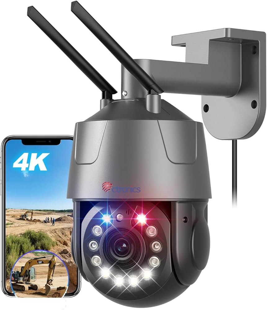 Amazon.co.jp: Ctronics 4K 防犯カメラ 屋外 30倍光学ズーム 人