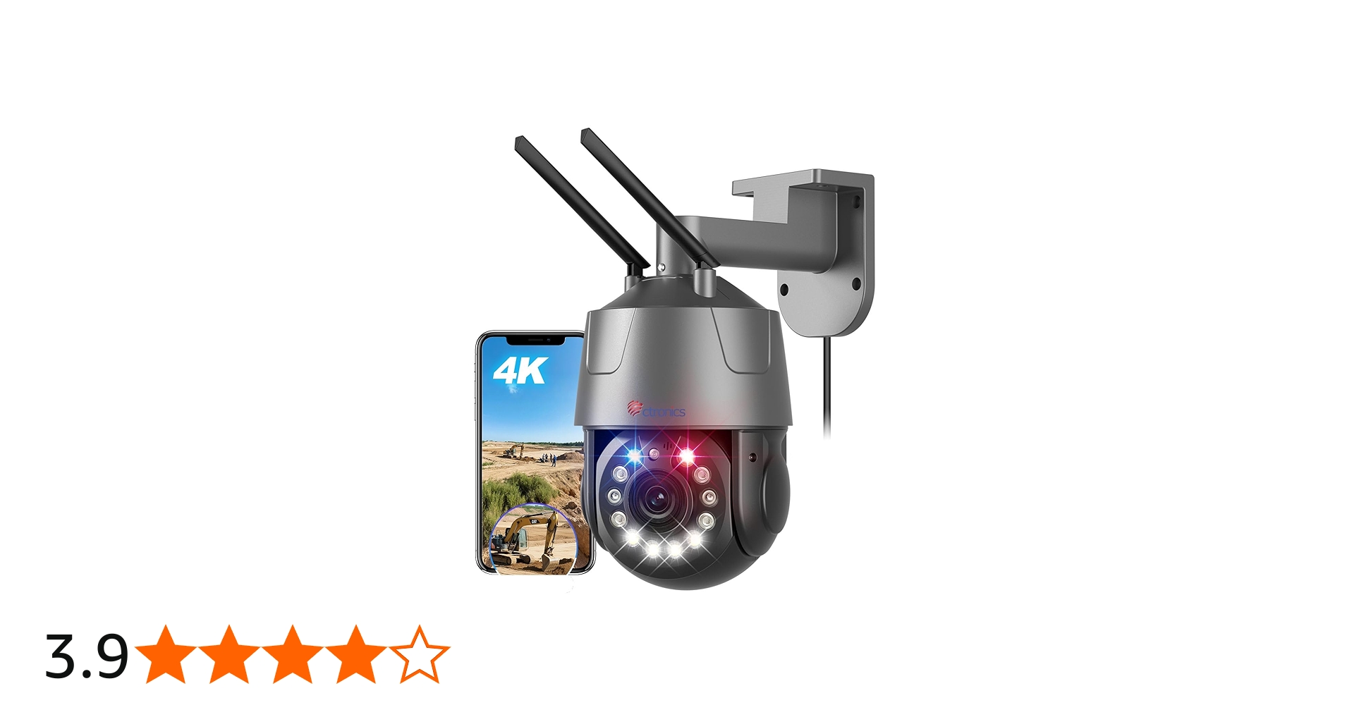 Amazon.co.jp: Ctronics 4K 防犯カメラ 屋外 30倍光学ズーム 人