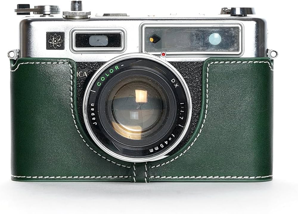 Amazon.com : Handmade Genuine Real Leather Half Camera Case Bag