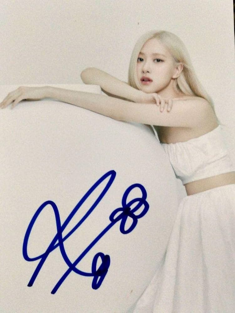 Amazon.co.jp: ロゼ直筆サイン入り2Lサイズ写真…Rose…BLACKPINK…⑤ X