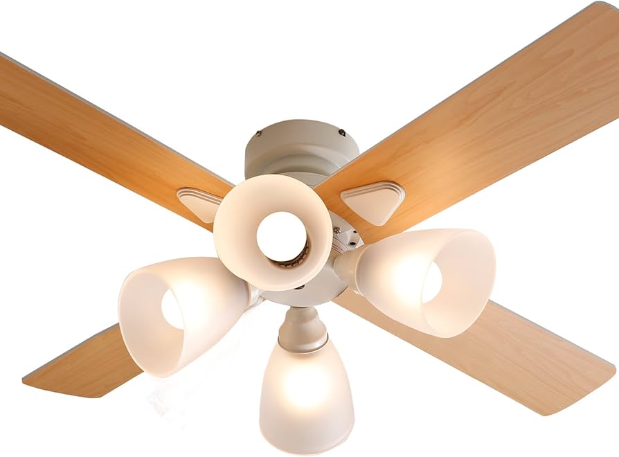 LOWYA ラスボルタ4灯 シーリングファンライトBK/WL Amazon.co.jp