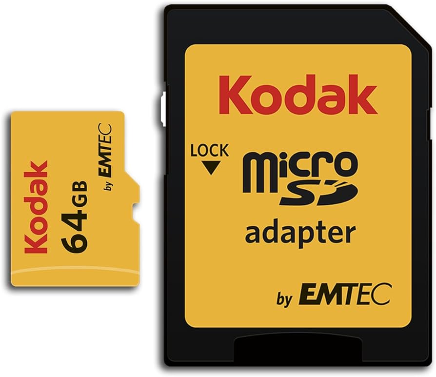 Amazon.com: Kodak 64GB Class 10 UHS-I U1 MicroSDXC Card with