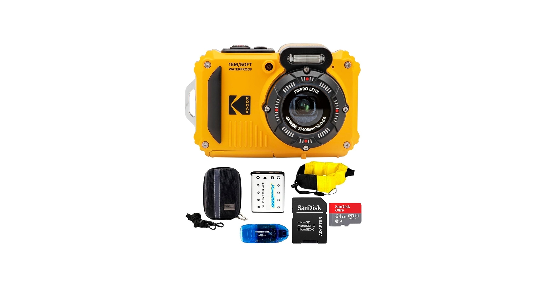 Amazon.com : KODAK PIXPRO WPZ2 Waterproof Digital Camera Bundle