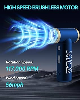 Amazon | KiCA JetFan 2S 多機能 エアダスター 充電式 (ブルー