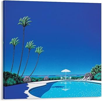 Amazon.co.jp: 永井 博イラストレーターの作品（夏 25）印刷された