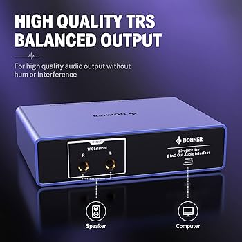 Amazon.com: Audio Interface Donner Livejack Lite 2 In 2 Out, USB