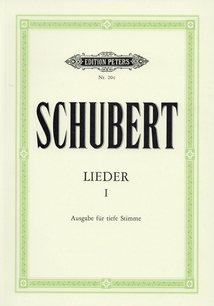 Amazon.co.jp: シューベルト : 歌曲集 第1巻/低声用(独語)/ペータース