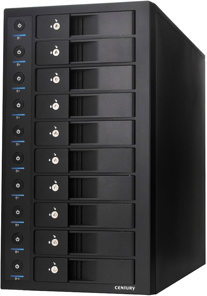 Amazon | センチュリー 裸族のスカイタワー 10Bay IS 独立電源スイッチ