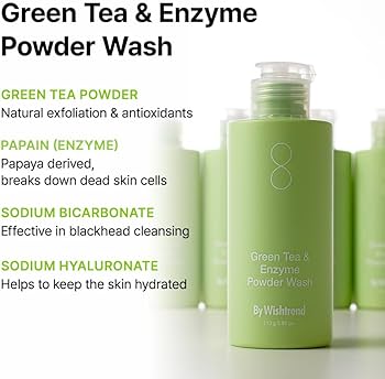 Amazon.com: BY WISHTREND Green Tea & Enzyme Powder Wash, Gentle