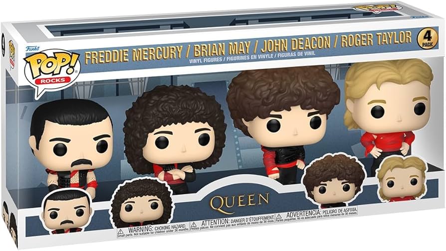 Amazon.co.jp: Funko Pop! Queen (Radio Gaga) 4-Pack Vinyl Figures