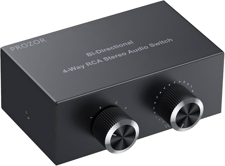 Amazon.com: PROZOR RCA Switch 4 Way Bi-Directional RCA Splitter