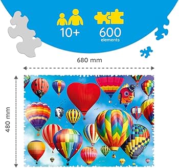 Amazon.com: Trefl Colourful Balloons 600 Piece Jigsaw Puzzle Crazy