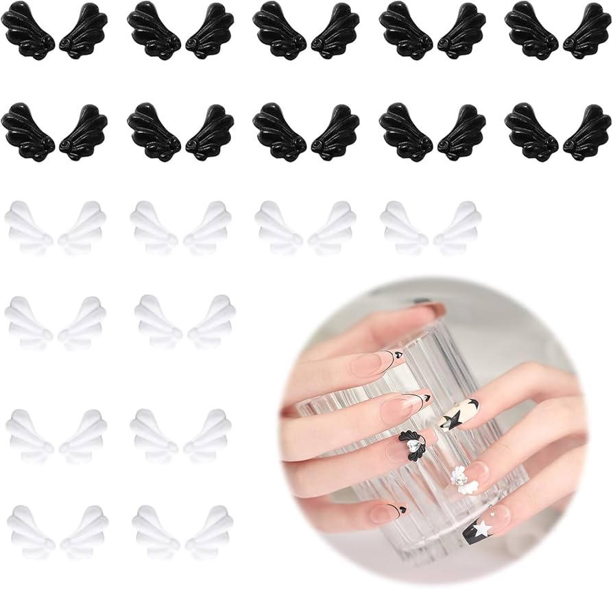 Amazon | ネイルパーツ 翼 ネイルデコパーツ 20ペア 3D 立体 翼 3D