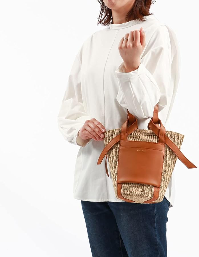 Amazon | [ヴィオラドーロ] MIRO アバカ製 レザーポケットトート かご