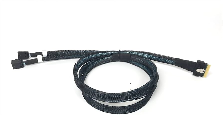 Amazon.com: SlimSAS 8i SFF-8654 to 2X Mini SAS SFF-8643 Cable Tri
