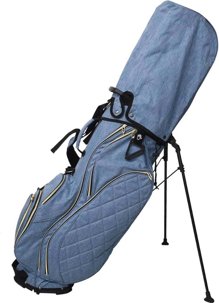 Amazon | ゴルフ キャディーバッグ デニム スタンド式 ゴルフバッグ