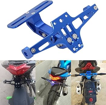 Amazon | ナンバー プレート ステー ホルダー バイク 角度調整 LED