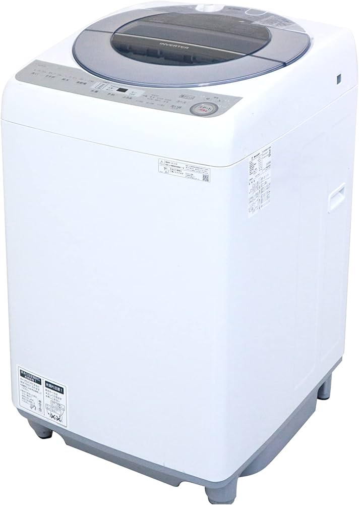 Amazon.co.jp: SHARP 8.0kg 全自動洗濯機 ES-GV8C-S シルバー 低騒音