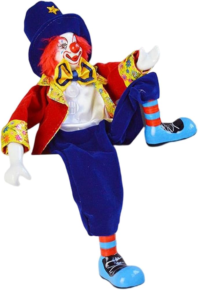 Amazon | Generic かわいいピエロ人形グッズ磁器人形アクション