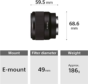 Sony Fe 50mm F1.8 (SEL50F18F), Black : Amazon.ca: Electronics