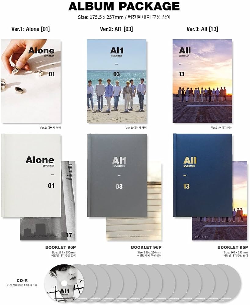 Amazon.com: Seventeen - 'Al1' Ver.1 Alone [1] (4th Mini Album) CD+