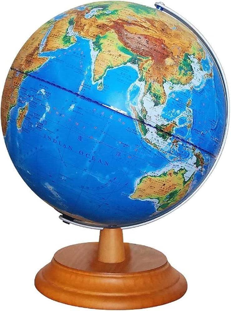 Amazon.co.jp: 実用的な大型地球儀 クリアスケール 凹凸テクスチャ