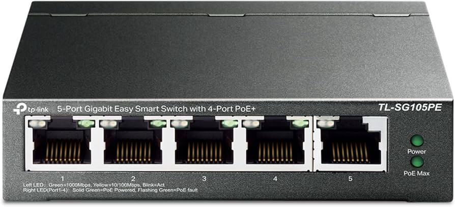 Amazon.com: TP-Link 5 Port Gigabit PoE Switch | 4 PoE+ Port @65W