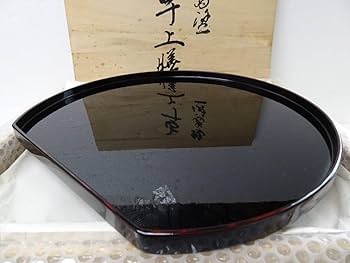 Amazon.co.jp: 能登輪島塗 輪光堂 卓上膳 五客 半月盆 横38×縦34cm 栞