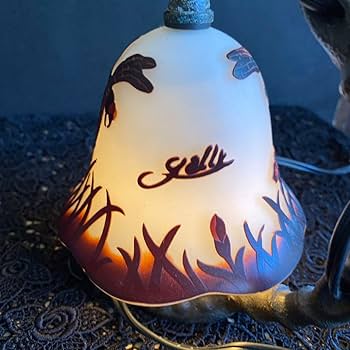 Amazon.co.jp: アンティーク調 エミールガレ風 吊りランプ トンボ柄