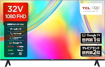 Amazon | TCL テレビ 32V型 ネット動画対応 Google TV フル