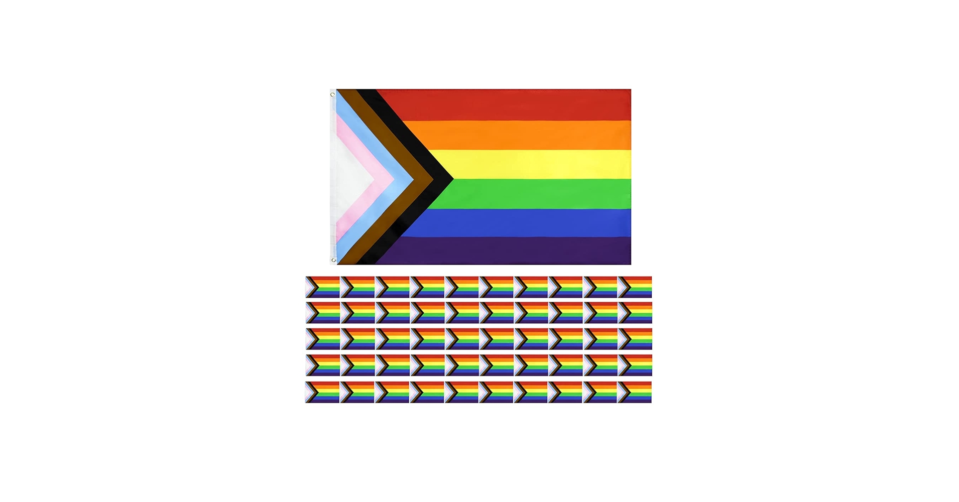 Amazon.com : Flaglink Wholesale 50 Pcs Progress Pride Flag 3x5 Fts