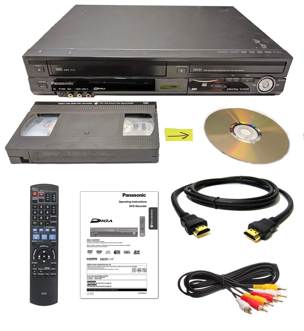 Amazon.com: Panasonic VHS to DVD Recorder VCR Combo w/Remote, HDMI