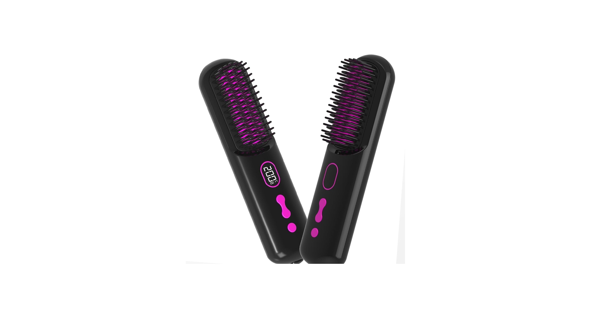 Amazon.com : Cordless Hair Straightener Brush - Negative Ion Mini