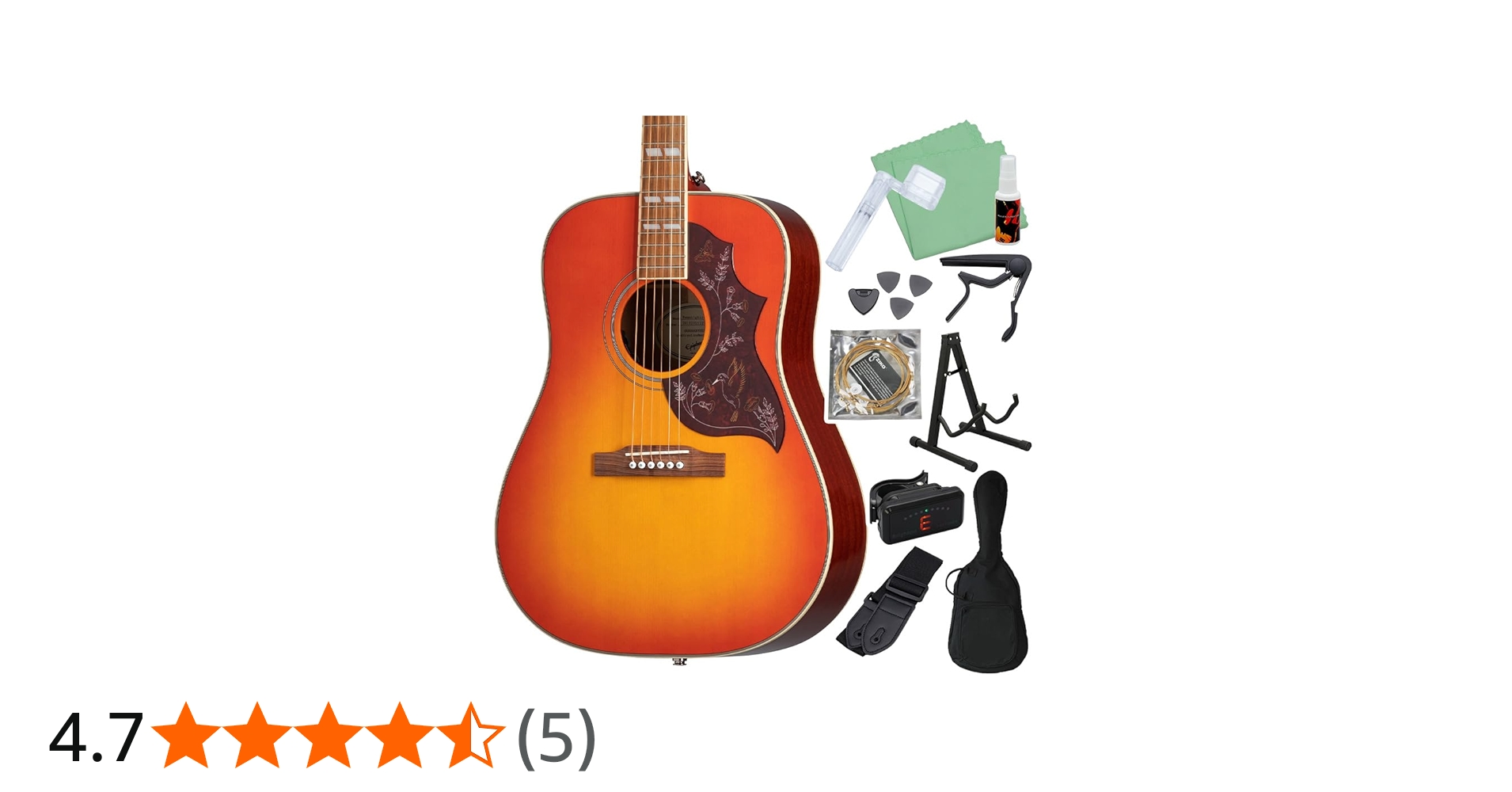 Amazon | Epiphone Hummingbird Studio Faded Cherry Burst