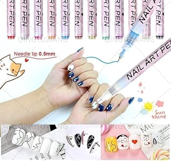 Amazon.co.jp: ジェルネイル ドットペン 12色 0.5mm/0.7mm ネイル