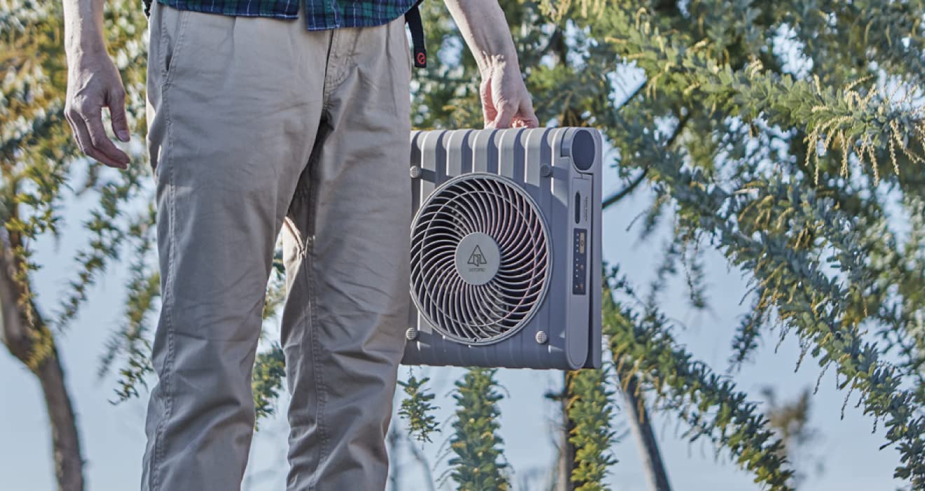 Amazon | APF-560 ソーラーパワーファン SOTOMO グレイッシュ | SOTOMO