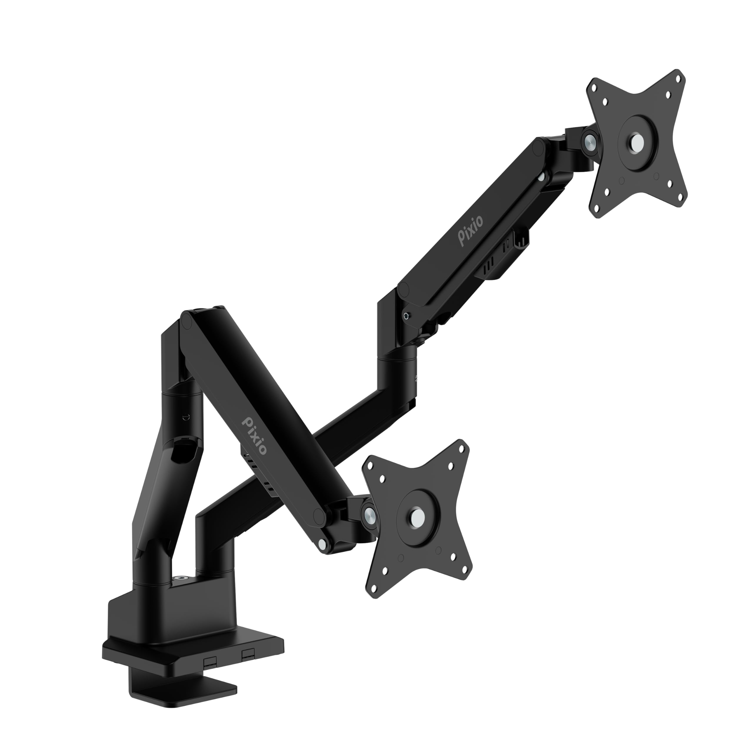 Amazon.com: Pixio PS1D Wave Black Dual Monitor Arm Stand Desk