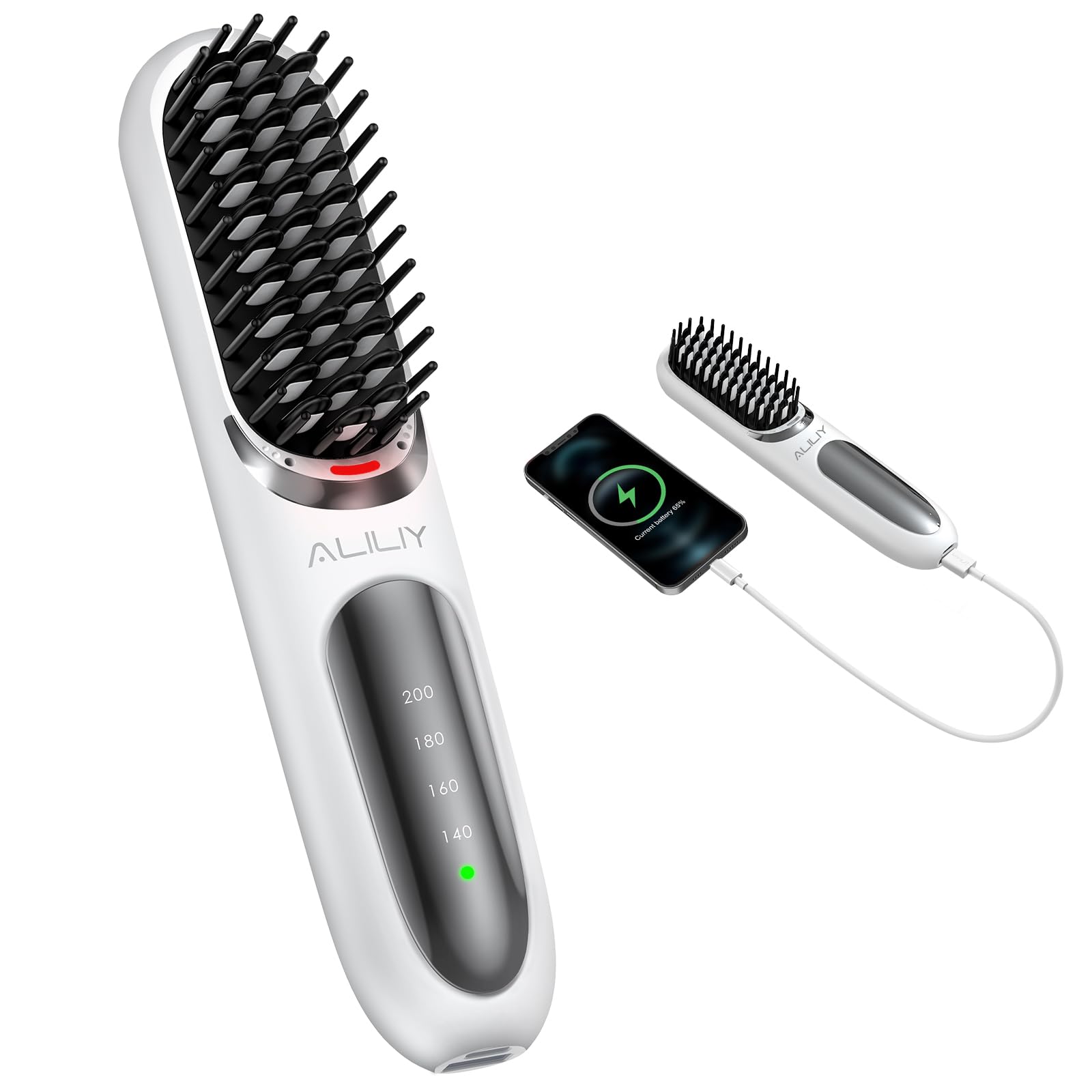 Amazon | ALILIY アイロンブラシ コードレス ストレートブラシ ヒート