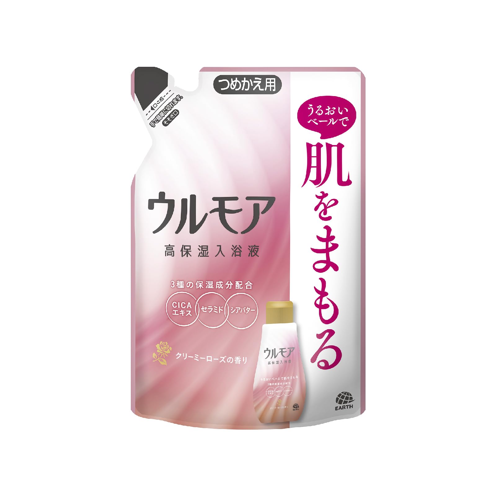 Amazon | ウルモア 高保湿入浴液 クリーミーローズ つめかえ 480ml