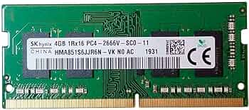 SK Hynix 4GB DDR4 2666MHz SODIMM Memory Module at Amazon.com