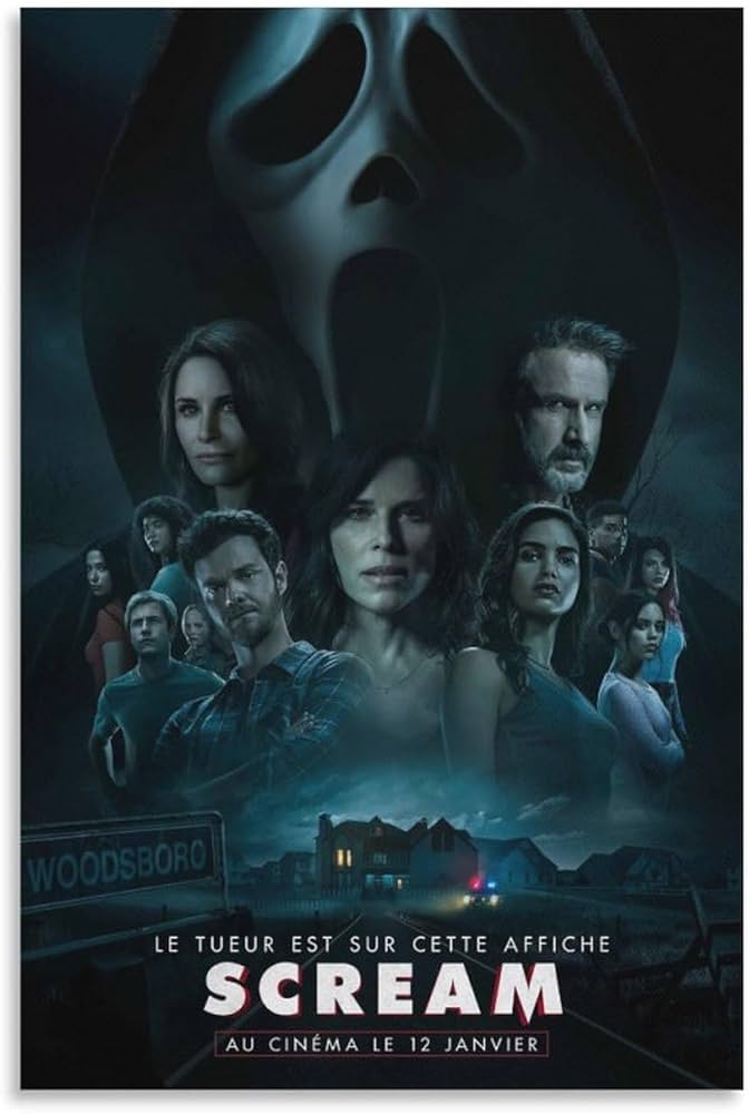 Amazon.co.jp: Scream映画2022年スクリーム映画ポスターニーブ