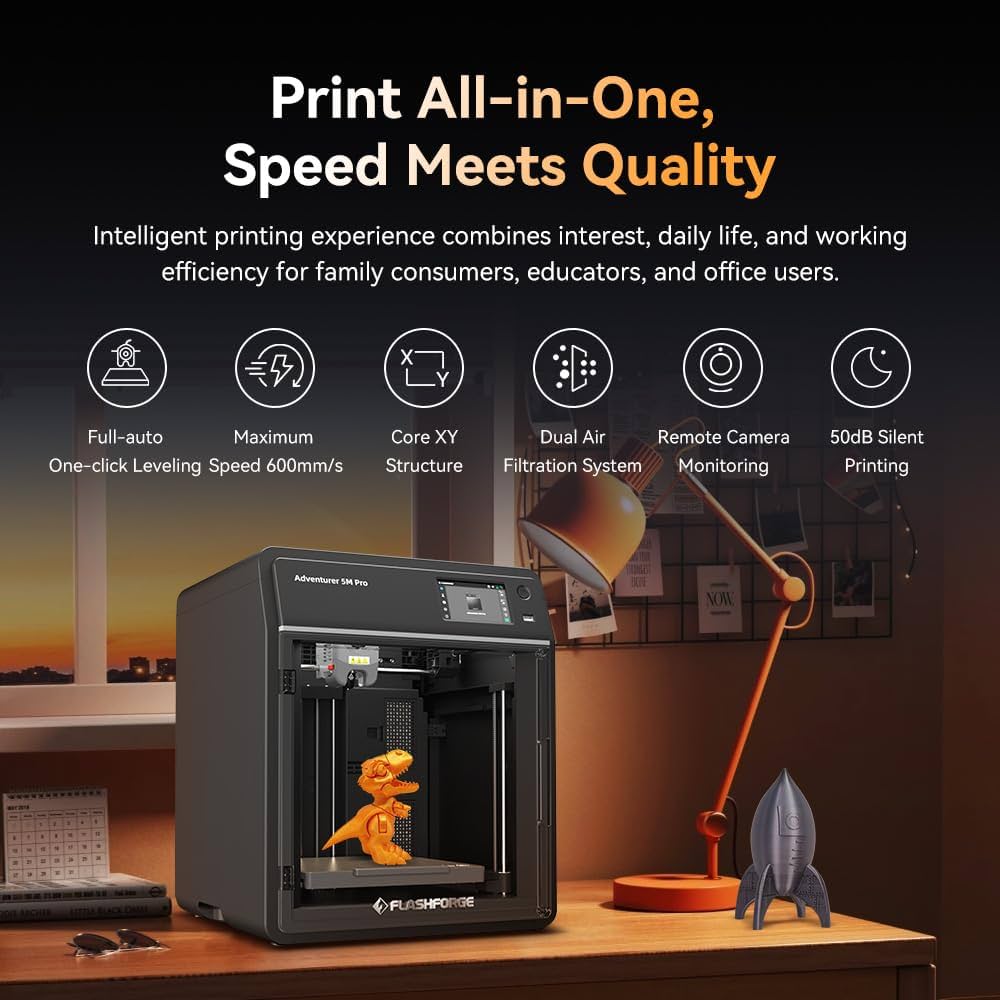 Amazon | FLASHFORGE Adventurer 5M Pro 3Dプリンター、ワンクリック