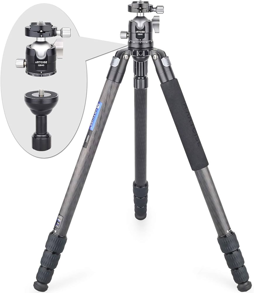 Amazon | カーボン三脚 全高1690mm 32mmパイプ径10層カーボン