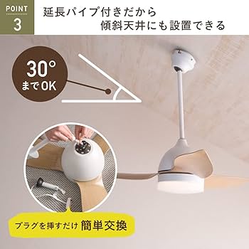 Amazon.co.jp: VENTOTA シーリングファンライト リモコン付き DC