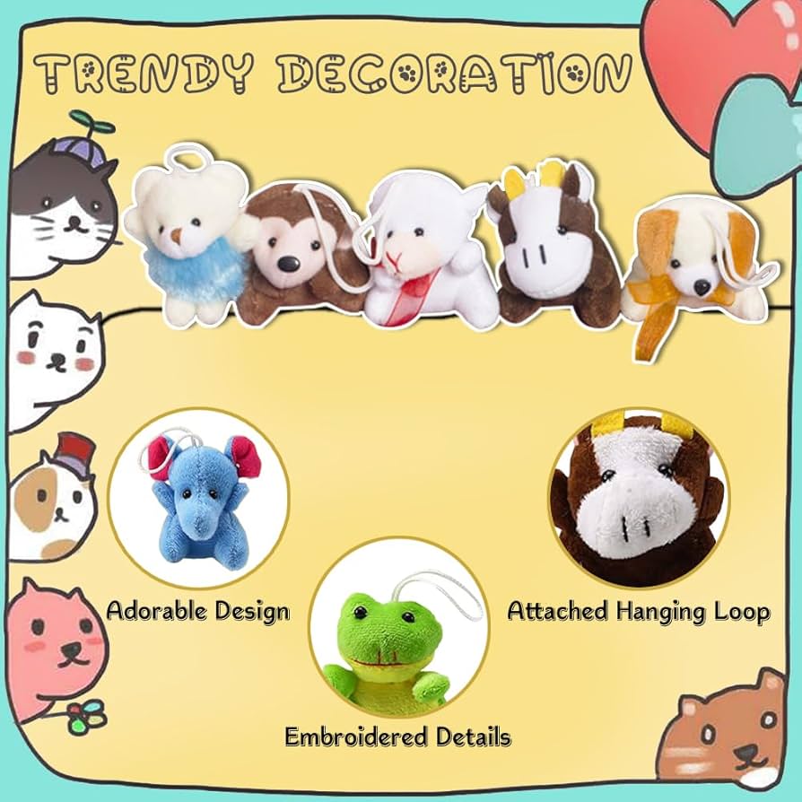 Amazon.co.jp: CAMIRUS ミニアニマルぬいぐるみセット 24個パック