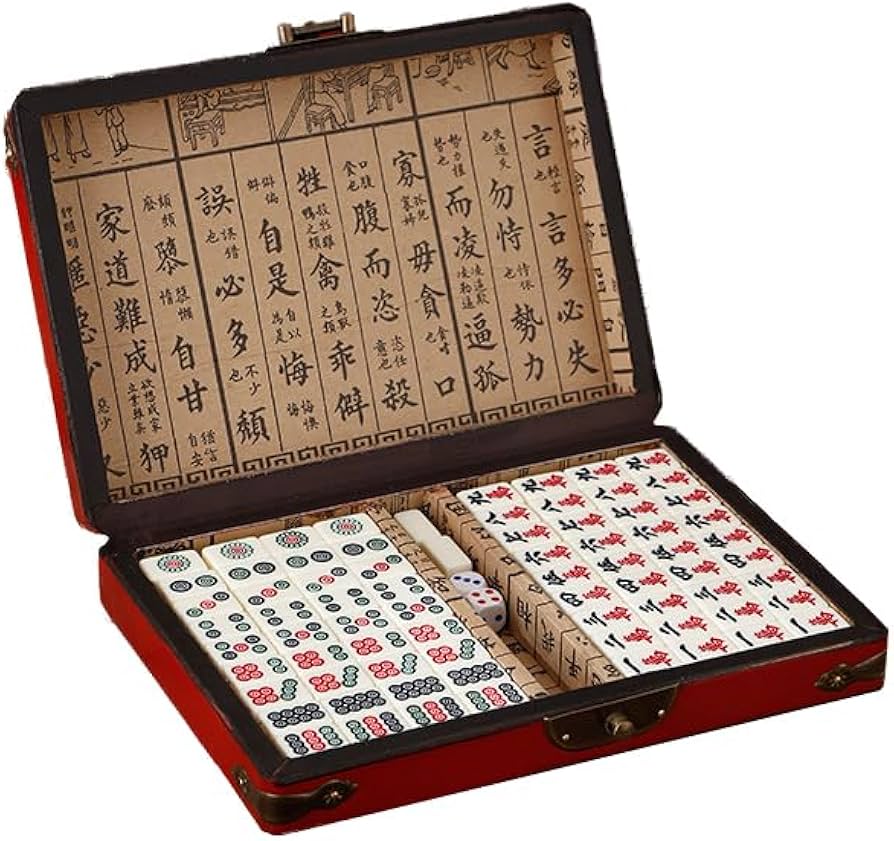 Amazon | 麻雀麻雀牌 レトロスタイルのアンティーク麻雀ボックス 超
