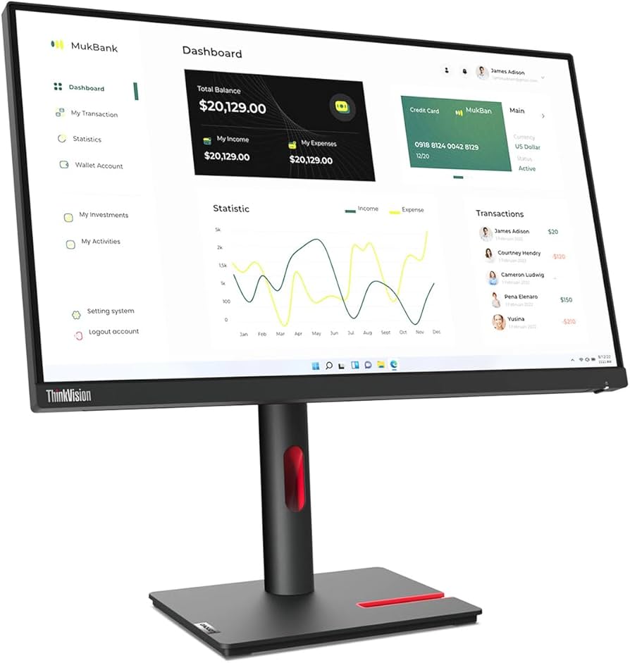 Amazon.com: Lenovo 23.8IN IPS 2560X1440 1000:1 THINKVISION P24H-30