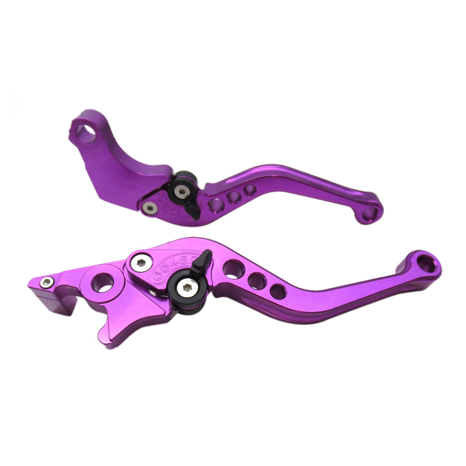 Amazon.com: Purple CNC 6 Position Shorty Brake Clutch Lever for