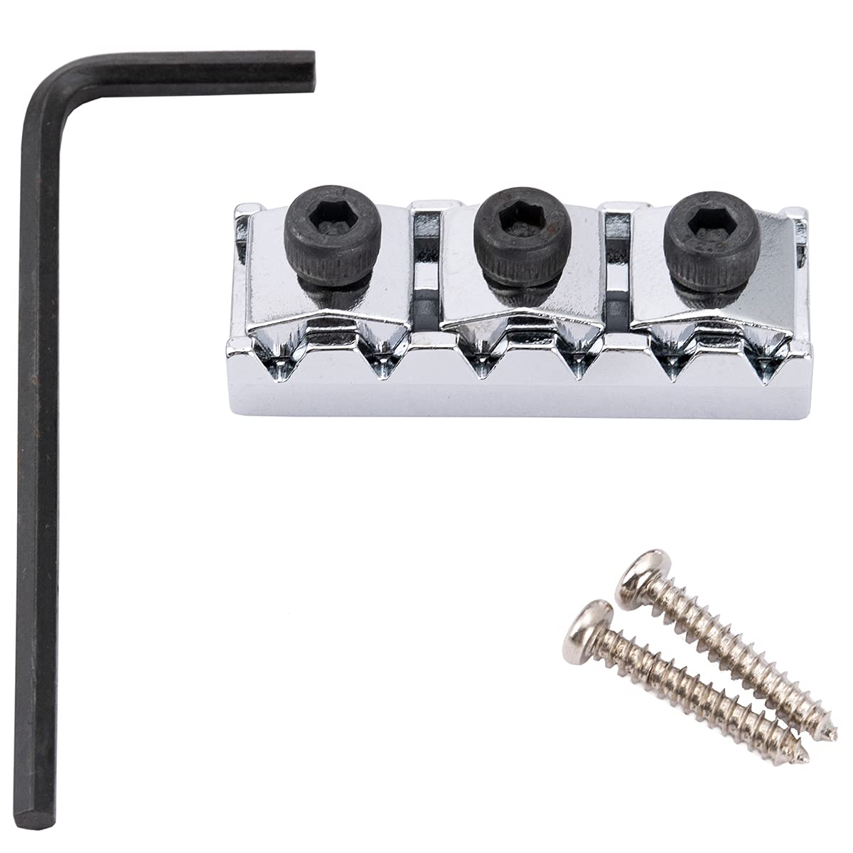 Amazon.co.jp: Musiclily Pro 42mm ギターロックナットR2 スチール製