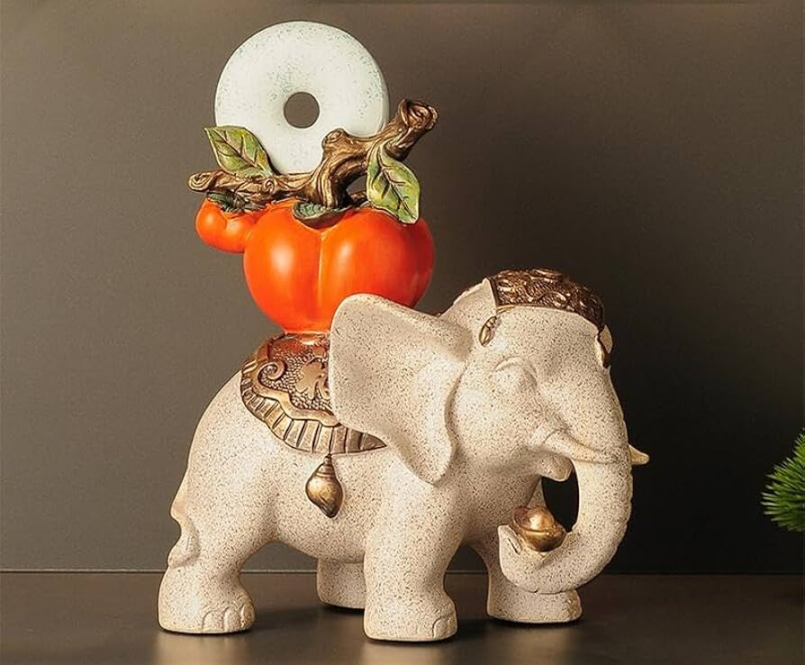 Amazon.co.jp: MOMOAO 象 装飾品 ゾウ 象の彫刻 開運グッズ 風水 樹脂